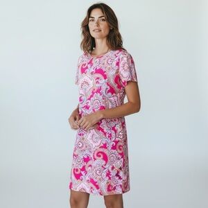 🌻NEW w/tags Jude Connally Ella Palm Beach Paisley Shirt Dress Size Small